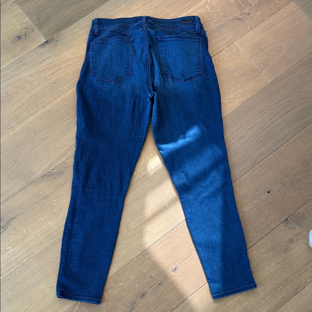 PAIGE Women's Skinny Jeans in Dark Blue - Picture 3 of 3